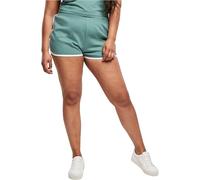 Urban Classics Women's TB4372-Ladies Organic Interlock Retro Hotpants Ladies, paleleaf/White, S