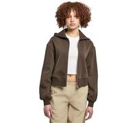 Urban Classics Women's Tb4766-ladies Short Oversized Zip Jacket Hooded Sweatshirt, Brown, XXL