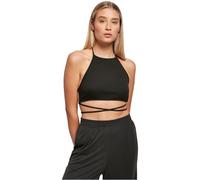 Urban Classics Women's Tb4786-ladies Rib Trapeze Cropped Top T-Shirt, Black, Large