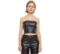 Urban Classics - Ladies Synthetic Leather Bandeau Black - Top - black - XS - 100% Polyester,Fake Leather XS