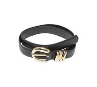Urban Classics Women's TB7213-Chunky Multiple Loop Synthetic Leather Belt, Black/Gold, S/M, Black/Gold, S-M