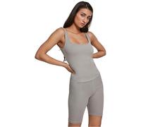 Urban Classics Women's top, Women's Wide Neck top, T-Shirt - Grey - Large