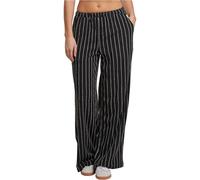 Urban Classics Women's Trousers, Black/Off-White, XS