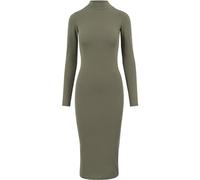 Urban Classics Women's Turtleneck L/S Dress, Olive, S