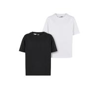 Urban Classics Women's Uck3634-girls Oversized Boyfriend Tee 2-Pack T-Shirt, Black/White, 11 Years