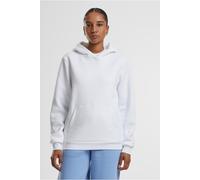 Urban Classics Womens White Cotton Blend Kangaroo Pocket Fluffy Hoody - Size 2XL