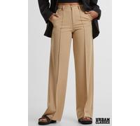 Urban Classics Women's Wide Leg Pleated Trousers in Camel | Size: 30R Urban Classics Camel 30R