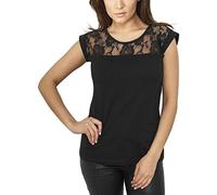 Urban Classics Women's Women's Top Laces Tee T Shirt, Black (Black 7), M UK
