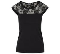 Urban Classics Women's Women's Top Laces Tee T Shirt, Black (Black 7), S UK