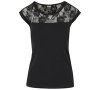 Urban Classics Women's Top Laces T-Shirt – Black (Black 7) – S UK