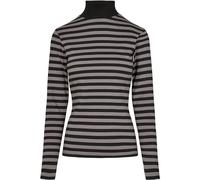 Urban Classics Women's Ladies Y/D Turtleneck L/S T-Shirt, Asphalt/Black, XL