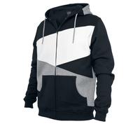 Urban Classics Zig Zag Zip Hoodie Hoodie Jacket black grey white XXL