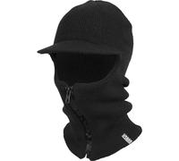 Urban Classics Zipped Balaclava Visor Beanie Black Ski Mask Winter Tube Scarf