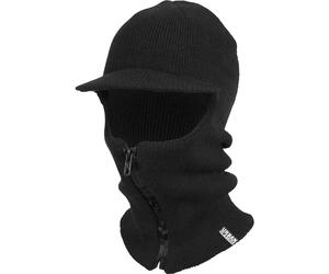 Urban Classics Zipped Balaclava Visor Beanie Black Ski Mask Winter Tube Scarf