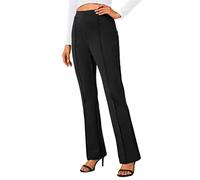 Urban CoCo Stretchy Work Pants Bootcut Yoga Pants Petite Slacks for Office Casual, Black, M