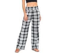 Urban CoCo Women's Boho Palazzo Pants Wide Leg Beach Pants High Waisted Lounge Pants with Pockets, #32, Large