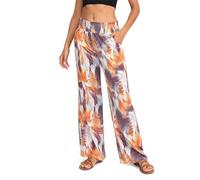 Urban CoCo Women's Boho Palazzo Pants Wide Leg Beach Pants High Waisted Lounge Pants with Pockets, #33, M