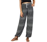 Urban CoCo Women's Floral Print Summer Boho Pants Harem Beach Vacation Pants, #1, XL
