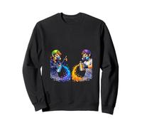 Urban Color Clash Street Art Graphic Sweatshirt