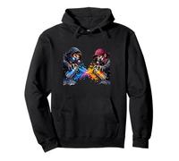 Urban Color Clash Street Art Illustration Pullover Hoodie