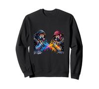 Urban Color Clash Street Art Illustration Sweatshirt