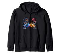 Urban Color Clash Street Art Illustration Zip Hoodie