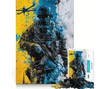 Urban Combat Zone 1000 Piece Jigsaw Puzzles Mind Challenge Toy High Precision Die Cut Amusing Challenge for Waiting Time (50x75cm)