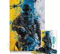 Urban Combat Zone Jigsaw Puzzles for Adults 1000 Think Boost Game Precise Interlock Structure Easy to Learn Family Enjoyment (38x52cm)
