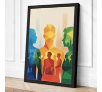 Urban Community Modern Canvas Wall Art Print 24x16 Inch (61 x 41 cm)