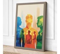 Urban Community Modern Canvas Wall Art Print 30x20 Inch (76 x 51 cm)