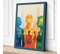 Urban Community Modern Canvas Wall Art Print 30x20 Inch (76 x 51 cm)