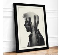Urban Consciousness Modern Framed Wall Art Print A2 (59.4×42cm) Black, Wall Decor for Living Room, Bedroom, Office & Home, Ready to Hang, Art Gift