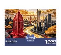 Urban Context Wooden Jigsaw Puzzle Waterproof 1000 Piece Puzzles for Adults Challenging And Brainteasing Educational Games