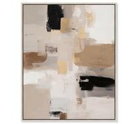 Urban Contrast I Canvas Print Neutral Boho Art by Art Remedy, Silver Frame, 20 x 24