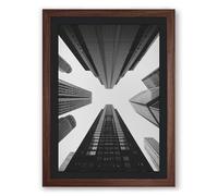 Urban Convergence Minimalist Framed Wall Art Print A2 (59.4×42cm) Walnut, Wall Decor for Living Room, Bedroom, Office & Home, Ready to Hang, Art Gift