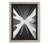 Urban Convergence Minimalist Framed Wall Art Print A3 (42×29.7cm) Oak, Wall Decor for Living Room, Bedroom, Office & Home, Ready to Hang, Art Gift