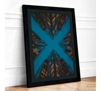 Urban Convergence Modern Framed Wall Art Print A4 (29.7×21cm) Black, Wall Decor for Living Room, Bedroom, Office & Home, Ready to Hang, Art Gift