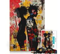 Urban Couple Silhouette Jigsaw 1000 Piece Mind Skill Play Stable Fit No Shifting Parts Enjoyable Pastime for Long Weekends (50x75cm)