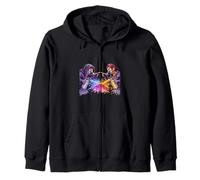 Urban Creative Clash Street Art Graphic Zip Hoodie