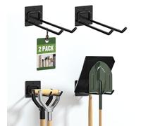 Urban Deco Metal Garden Tool Storage Hooks Heavy Duty, 2 Pack Wall-Mounted Garage Hook Rack for Shed & Workshop, Tool Organiser Holder for Shovel, Rake, Broom, Space Saving