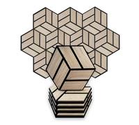 Hexagon acoustic wall panels (H011) Oak