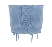 Urban Denim Bustier - female - Elisabetta Franchi - Sleeveless Tops - Blue - S - Tops S