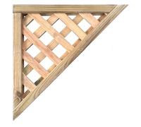 Urban Diamond Corner Trellis 45cm Triangular Decorative Framed Lattice 2pk | 1.5ft, Heavy-Duty, Chunky Framing, Treated, Dual-Sided Accent, for Pergola, Gazebo & Arch, Support for Garden Plants & Vines