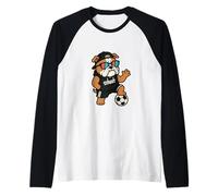Urban Dog with Sunglasses & Cap, Cool Street Bulldog Raglan Baseball Tee