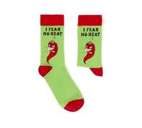 Urban Eccentric I Fear No Heat Novelty Socks | Funny Chilli Pepper Design | 1 Pair | Unisex UK Size 6-11 | Cotton Rich | Spicy Food Lover Gift Idea | Birthday, Secret Santa & Everyday Wear