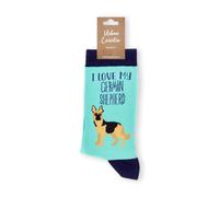 Urban Eccentric I Love My German Shepherd Novelty Socks | Cute Dog Lover Gift | 1 Pair | Ladies UK Size 4-8 | Cotton Rich | Funny Pet Present | Birthday, Christmas & Everyday Wear