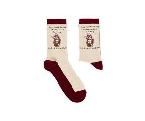 Urban Eccentric Ladies Too Cute To Be Responsible For Any Cat-astrophe Socks | Gift | 1 Pair | Cotton Rich | Premium Socks | Novelty | Gifts