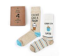 2 Pack Novelty Coffee Socks in a Gift Box URBAN ECCENTRIC Brown 6-11