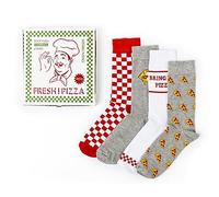 Urban Eccentric Pizza Box Socks - 4 Pack | Unisex | UK 6-11 | Cotton Rich