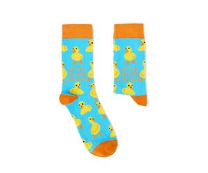 Urban Eccentric Splish Splash Splosh Novelty Socks | Cute Duck-Themed Gift | 1 Pair | Unisex UK Size 6-11 | Cotton Rich | Funny Animal Socks | Gift for Duck Lovers, Birthday & Everyday Wear